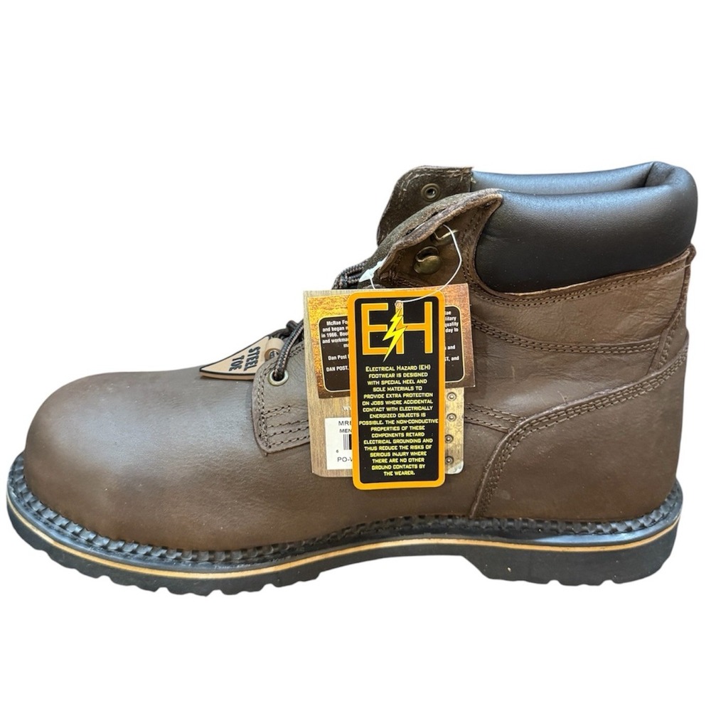 leather McRae Industrial 6-inch steel toe work boots Rough Rider Size 14 Wide